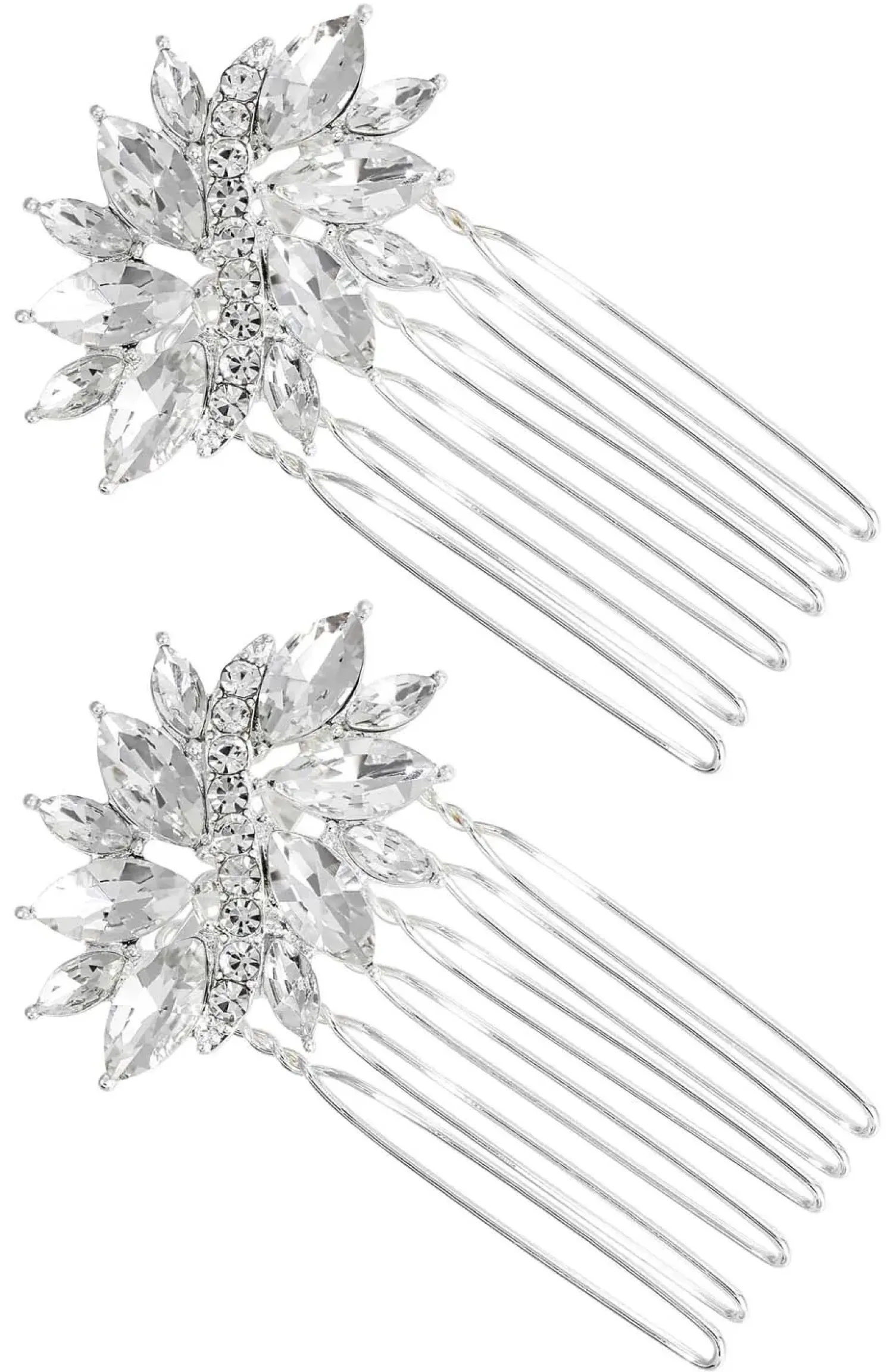 Bijou Brigitte Brauthaarschmuck|Brauthaarschmuck>Haarkamm-Set - Perfect Shine silber