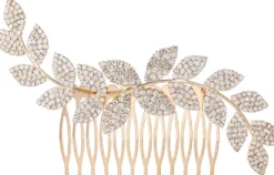 Bijou Brigitte Brauthaarschmuck|Brauthaarschmuck>Haarkamm - Shining Leaves gold