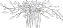 Bijou Brigitte Brautschmuck>Haarkamm - Sparkling Eyecatcher silber