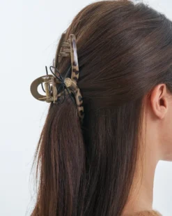 Bijou Brigitte Haarklammern|Leo-Schmuck>Haarklammer - Classy Leo schwarz, braun