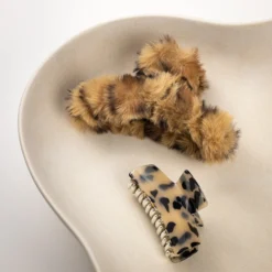 Bijou Brigitte Haarklammern|Leo-Schmuck>Haarklammer - Cozy Leopard beige, schwarz