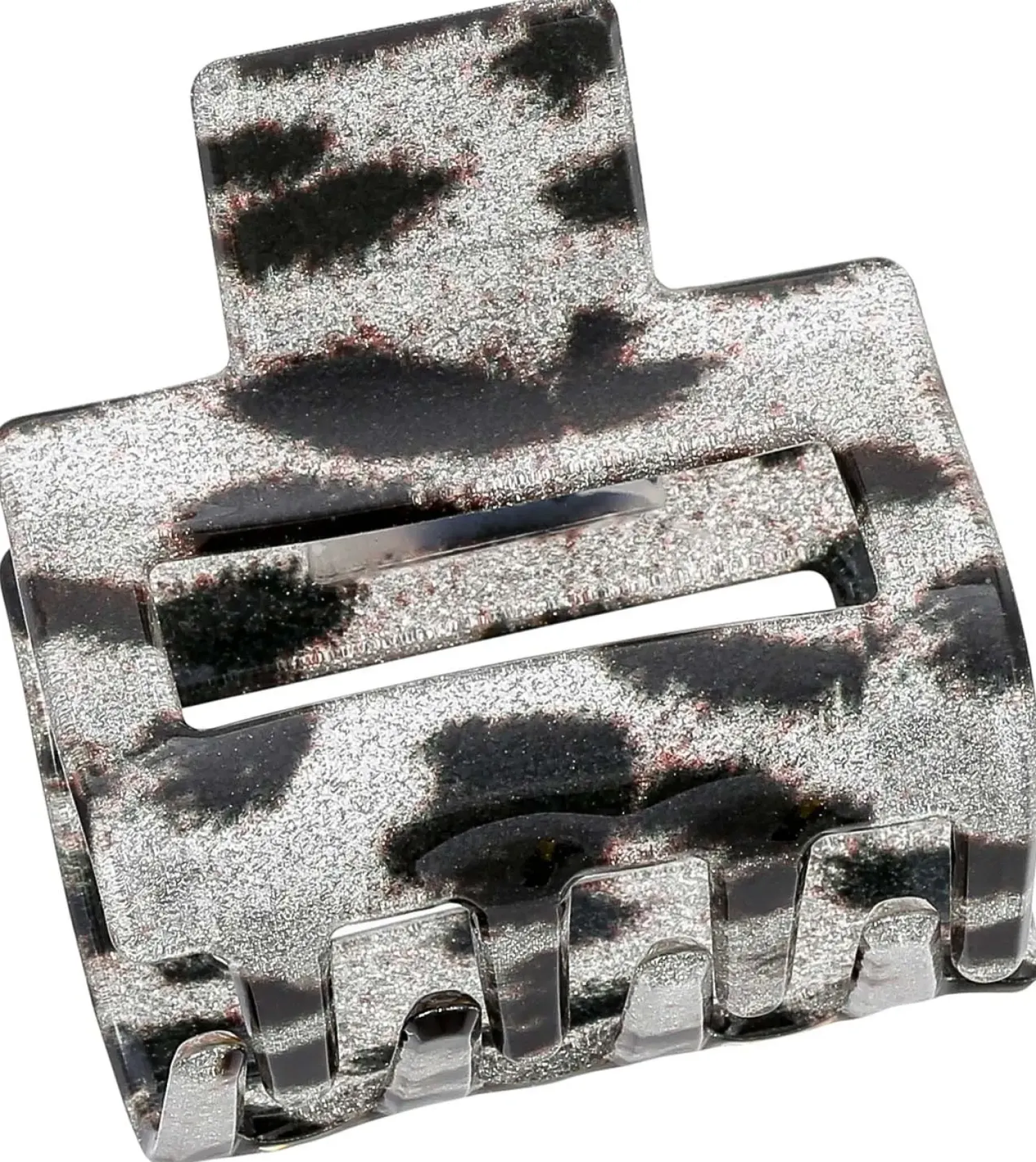 Bijou Brigitte Haarklammern|Leo-Schmuck>Haarklammer - Glitter Leopard schwarz, silber