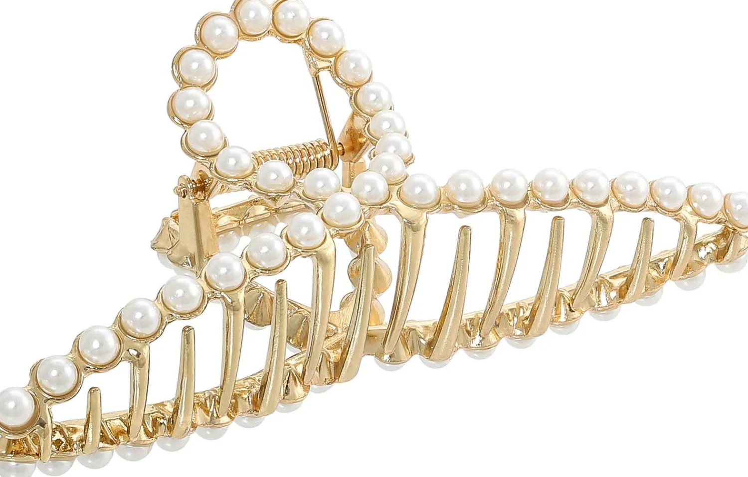 Bijou Brigitte Perlenschmuck|Haarklammern>Haarklammer - Golden Pearl gold, weiß