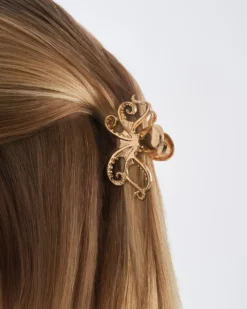 Bijou Brigitte Haarklammern|Maritimer Schmuck>Haarklammer - en Tentakle gold