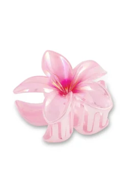 Bijou Brigitte Haarklammern>Haarklammer - Holo Hibiscus rosa, pink