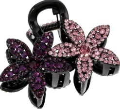 Bijou Brigitte Haarklammern>Haarklammer - Lilac Flowers schwarz, lila