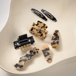 Bijou Brigitte Haarklammern|Leo-Schmuck>Haarklammer - Mini Leopard schwarz, braun