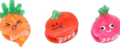 Bijou Brigitte Haarklammern>Haarklammern-Set - Happy Vegetables rot, orange, pink