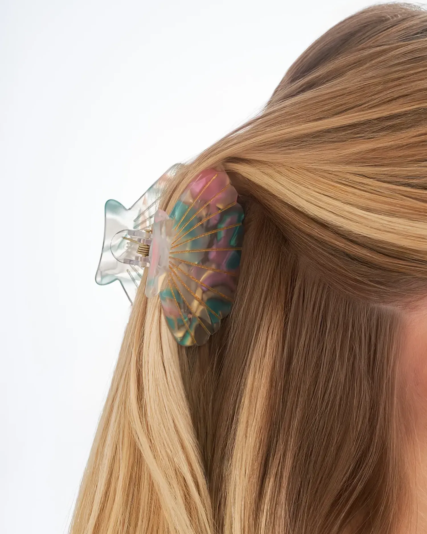Bijou Brigitte Haarklammern|Muschelschmuck>Haarklammer - Pearly Shell blau, mehrfarbig