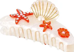 Bijou Brigitte Haarklammern|Maritimer Schmuck>Haarklammer - Sea Glitter weiß, rot