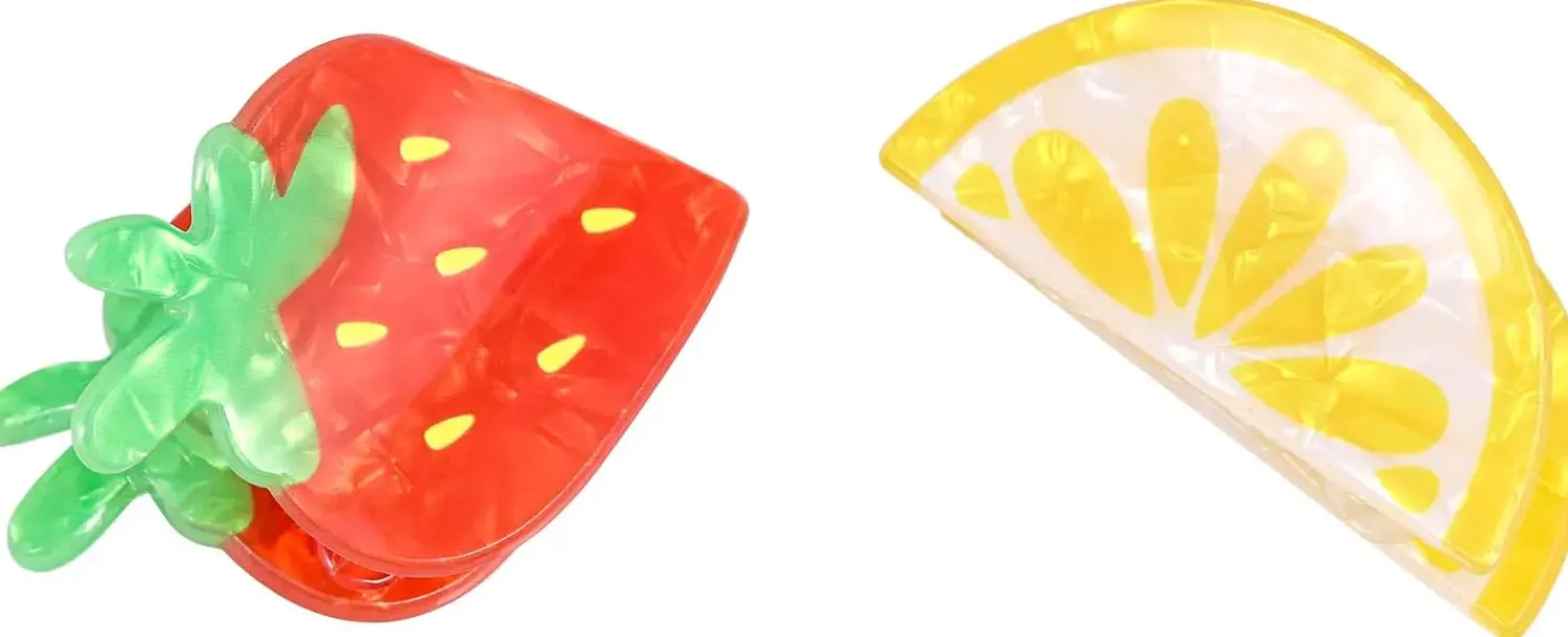 Bijou Brigitte Haarklammern>Haarklammer-Set - Delicious Fruit rot, gelb