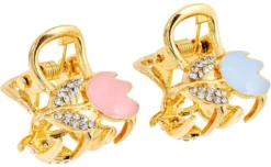 Bijou Brigitte Haarklammern>Haarklammer-Set - Sparkly Flower gold, mehrfarbig