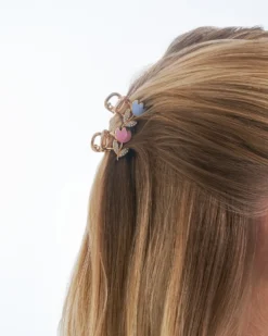 Bijou Brigitte Haarklammern>Haarklammer-Set - Sparkly Flower gold, mehrfarbig