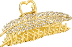Bijou Brigitte Haarklammern|Hochzeitsgäste>Haarklammer - Sparkling Feather gold