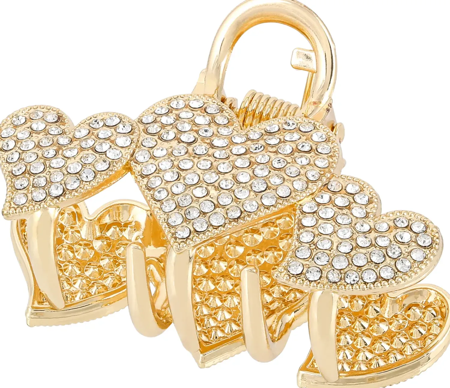 Bijou Brigitte Haarklammern>Haarklammer - Sparkly Hearts gold