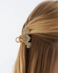 Bijou Brigitte Haarklammern>Haarklammer - Sparkly Hearts gold