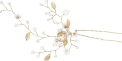 Bijou Brigitte Brauthaarschmuck|Brauthaarschmuck>Haarnadel - Fancy Blossom gold, weiß