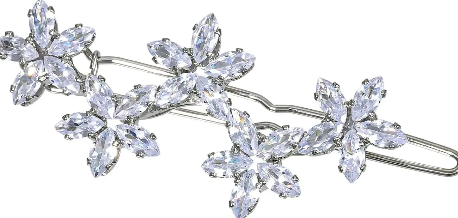 Bijou Brigitte Brauthaarschmuck|Brauthaarschmuck>Haarnadel - Floral Silver silber