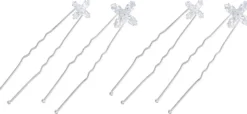 Bijou Brigitte Brauthaarschmuck|Brauthaarschmuck>Haarnadel-Set - Frosted Flowers silber