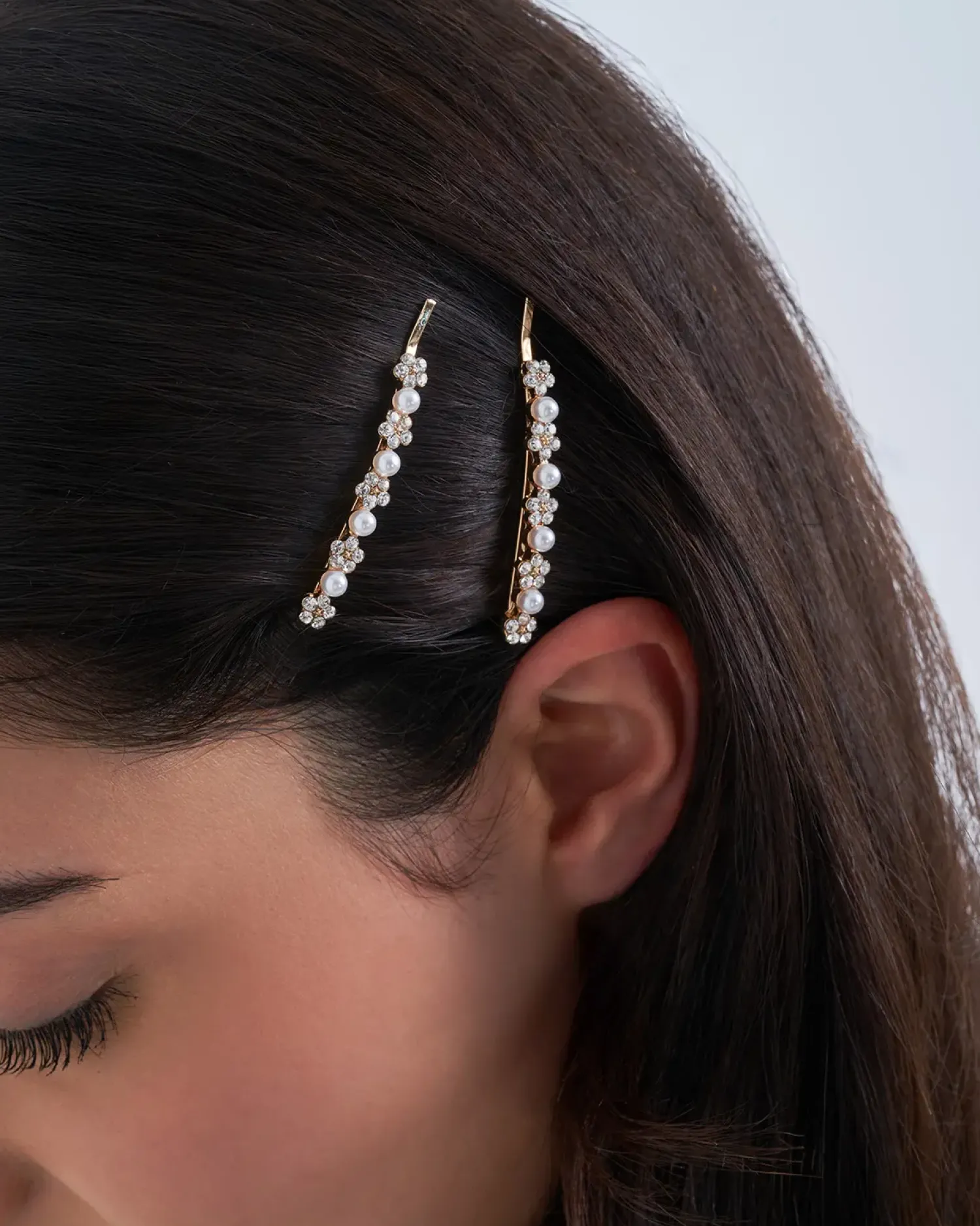 Bijou Brigitte Perlenschmuck|Brauthaarschmuck>Haarnadel-Set - Shiny Flowers gold, weiß