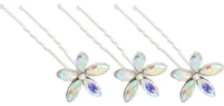 Bijou Brigitte Brauthaarschmuck|Brauthaarschmuck>Haarnadel - Shiny Flowers silber
