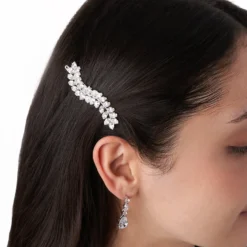 Bijou Brigitte Brauthaarschmuck|Brauthaarschmuck>Haarnadel - Sparkling Leaves silber