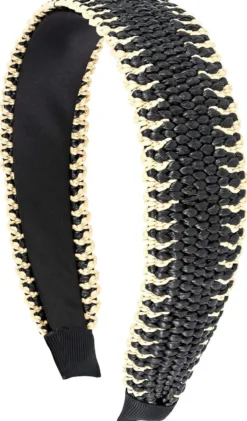 Bijou Brigitte Haarreifen>Haarreif - Black Raffia schwarz