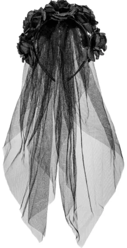Bijou Brigitte Haarreifen>Haarreif - Dark Flowers schwarz