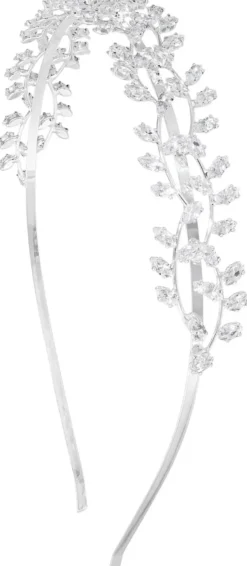 Bijou Brigitte Brauthaarschmuck|Brauthaarschmuck>Haarreif - Floral Zirconia silber