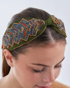 Bijou Brigitte Haarreifen>Haarreif - Green Beads grün, mehrfarbig