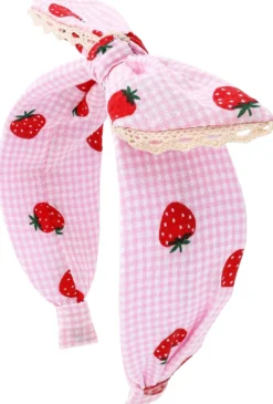 Bijou Brigitte Haarschleifen|Haarreifen>Haarreif - Red Strawberrys rosa, pink