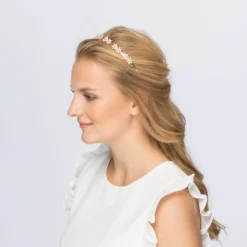 Bijou Brigitte Brauthaarschmuck|Brautschmuck>Haarreif - Silk Flower gold