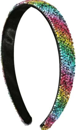 Bijou Brigitte Haarreifen>Haarreif - Strass Rainbow schwarz, mehrfarbig