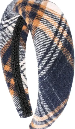 Bijou Brigitte Haarreifen>Haarreif - Urban Checks weiß, blau, orange
