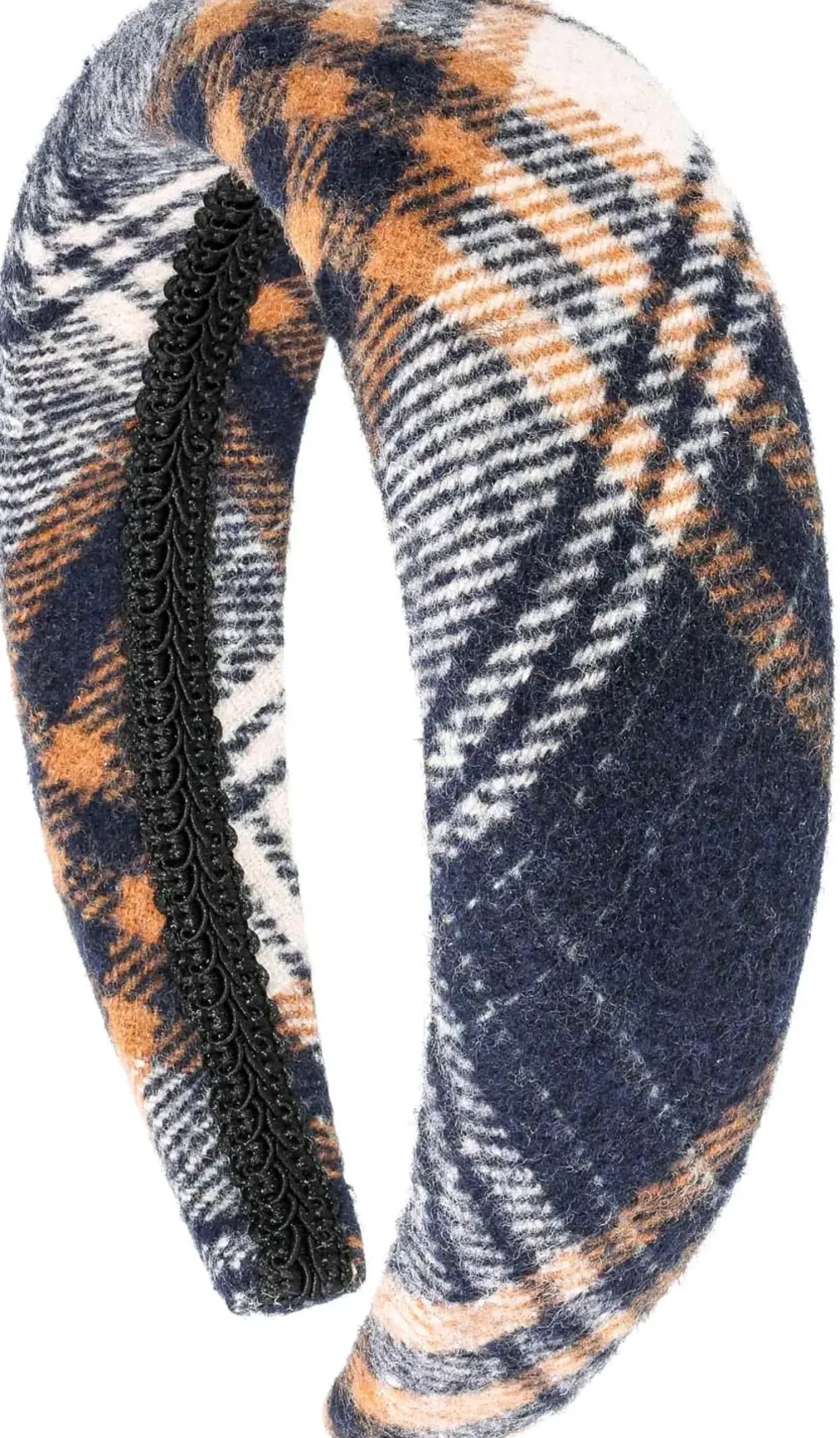Bijou Brigitte Haarreifen>Haarreif - Urban Checks weiß, blau, orange