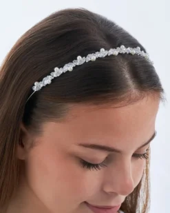 Bijou Brigitte Brauthaarschmuck|Brauthaarschmuck>Haarreif - Zirconia Navette silber