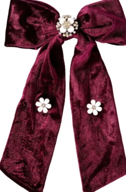 Bijou Brigitte Haarspangen|Haarschleifen>Haarspange - Burgundy Bow burgundy, rot