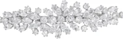 Bijou Brigitte Haarspangen|Brauthaarschmuck>Haarspange - Floral Zirconia silber