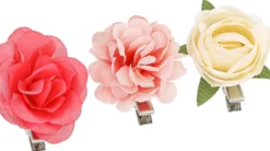 Bijou Brigitte Haarspangen>Haarspangen-Set - Flower Trio rosa