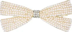 Bijou Brigitte Perlenschmuck|Haarspangen>Haarspange - Pearly Bow gold, weiß