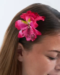 Bijou Brigitte Haarspangen>Haarspange - Tropical Flower pink