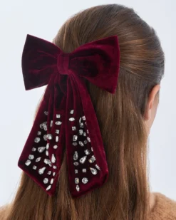 Bijou Brigitte Haarspangen|Haarschleifen>Haarspange - Velvet Sparkle rot, silber