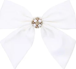 Bijou Brigitte Perlenschmuck|Haarspangen>Haarspange - White Bow weiß