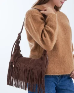 Bijou Brigitte Handtaschen>Handtasche - Brown Fringes braun