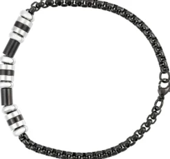 Bijou Brigitte Herrenarmbänder|Wasserfester Schmuck>Herren Armband - Black Phantom schwarz, silber