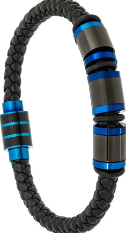 Bijou Brigitte Herrenarmbänder>Herren Armband - Blue Details schwarz