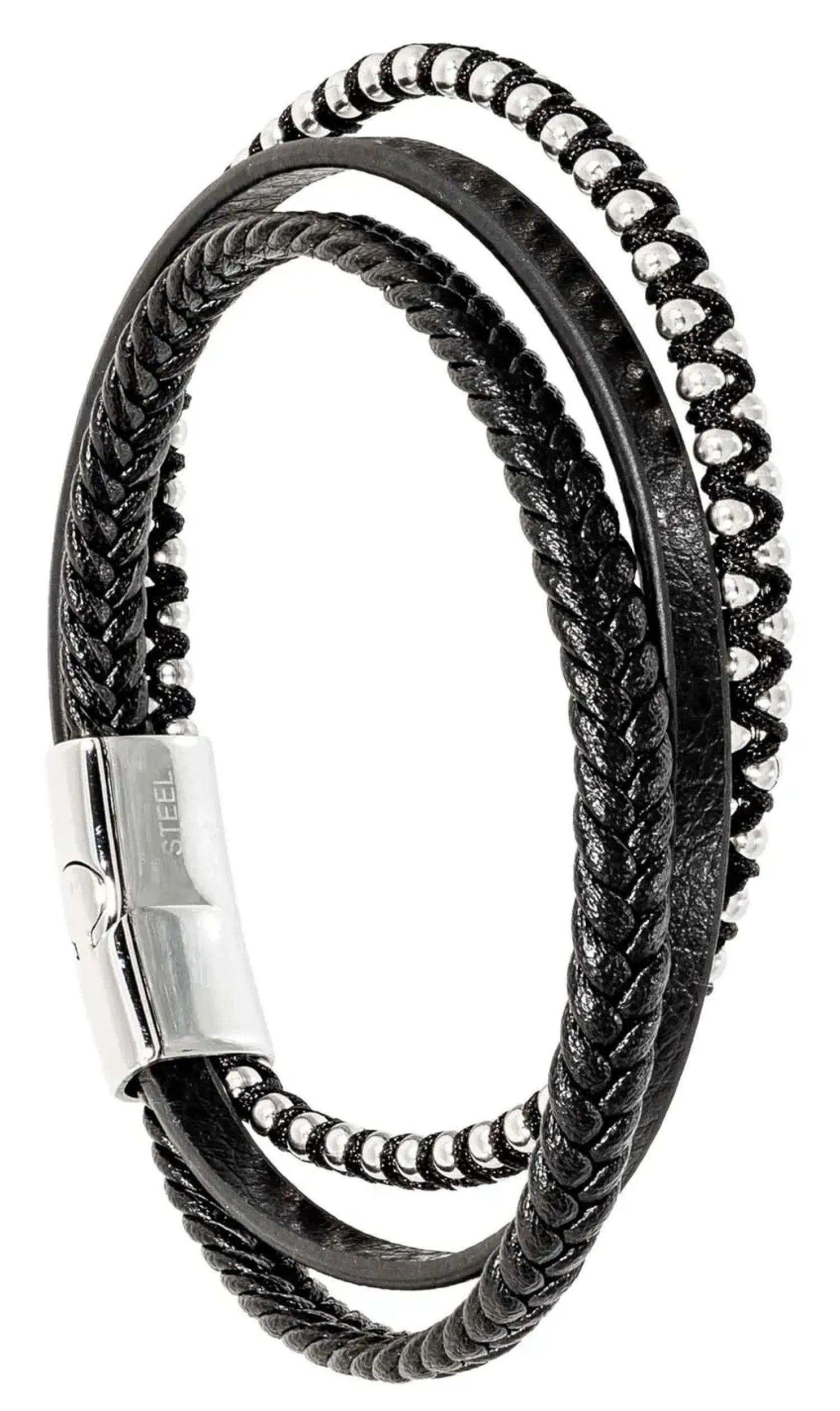 Bijou Brigitte Herrenarmbänder>Herren Armband - Braided Classic schwarz