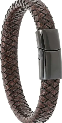 Bijou Brigitte Herrenarmbänder>Herren Armband - Braided Leather schwarz, braun