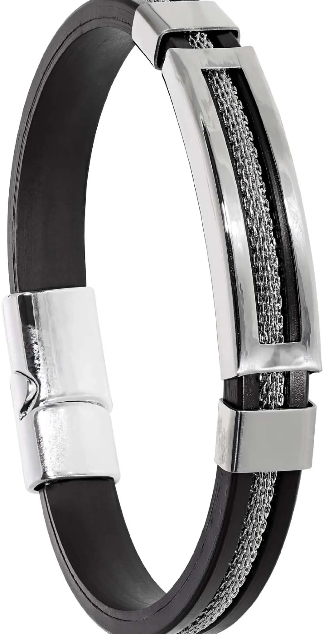 Bijou Brigitte Herrenarmbänder>Herren Armband - Cool Silver schwarz