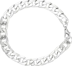 Bijou Brigitte Herrenarmbänder>Herren Armband - Curb Chain silber